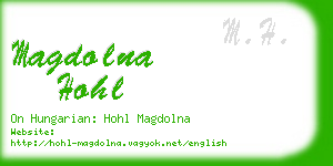 magdolna hohl business card